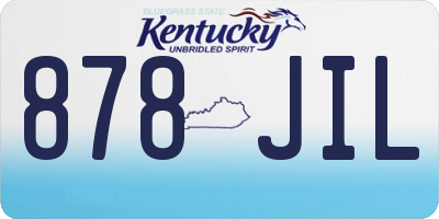 KY license plate 878JIL
