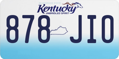 KY license plate 878JIO