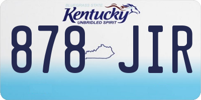 KY license plate 878JIR