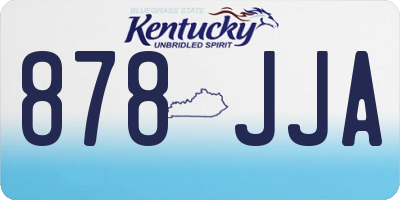 KY license plate 878JJA
