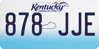 KY license plate 878JJE