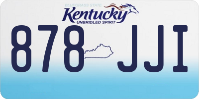 KY license plate 878JJI