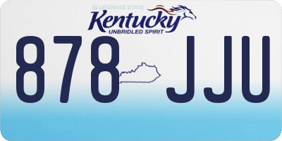 KY license plate 878JJU