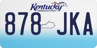 KY license plate 878JKA