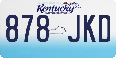 KY license plate 878JKD