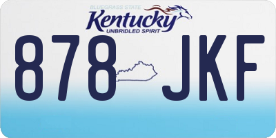KY license plate 878JKF