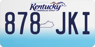 KY license plate 878JKI