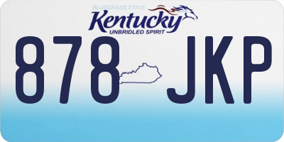 KY license plate 878JKP