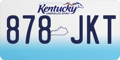 KY license plate 878JKT