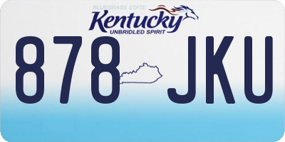 KY license plate 878JKU
