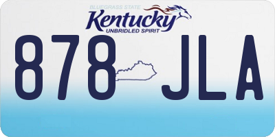 KY license plate 878JLA