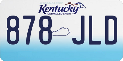 KY license plate 878JLD