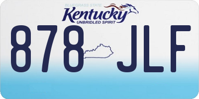 KY license plate 878JLF