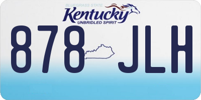 KY license plate 878JLH