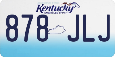 KY license plate 878JLJ