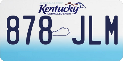 KY license plate 878JLM