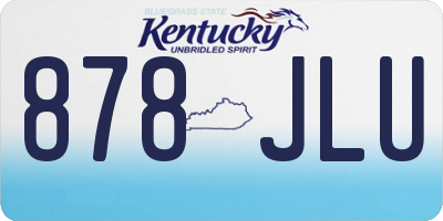 KY license plate 878JLU