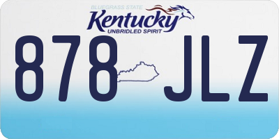 KY license plate 878JLZ