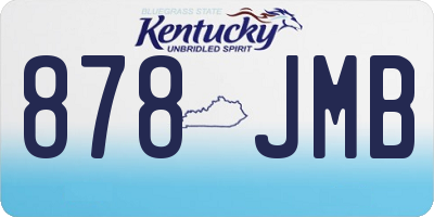 KY license plate 878JMB