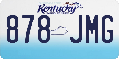 KY license plate 878JMG