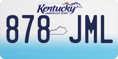 KY license plate 878JML