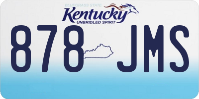 KY license plate 878JMS