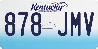 KY license plate 878JMV