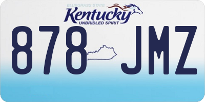 KY license plate 878JMZ