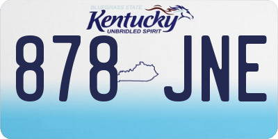 KY license plate 878JNE