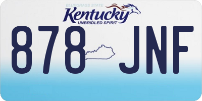 KY license plate 878JNF