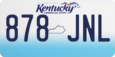 KY license plate 878JNL