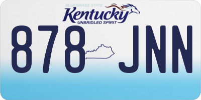 KY license plate 878JNN