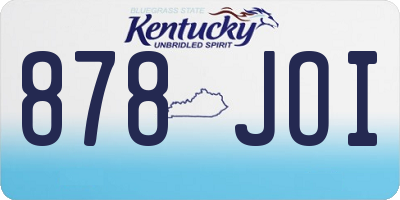 KY license plate 878JOI