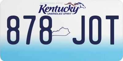 KY license plate 878JOT