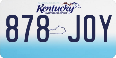 KY license plate 878JOY