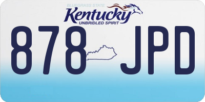 KY license plate 878JPD