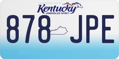KY license plate 878JPE