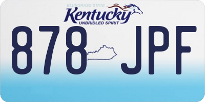 KY license plate 878JPF