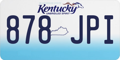 KY license plate 878JPI