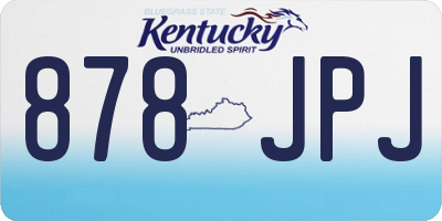 KY license plate 878JPJ