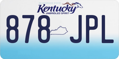 KY license plate 878JPL