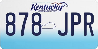 KY license plate 878JPR