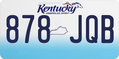 KY license plate 878JQB