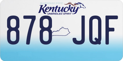 KY license plate 878JQF