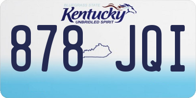 KY license plate 878JQI
