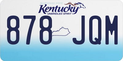 KY license plate 878JQM