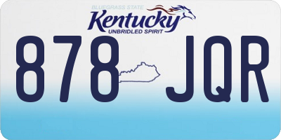KY license plate 878JQR