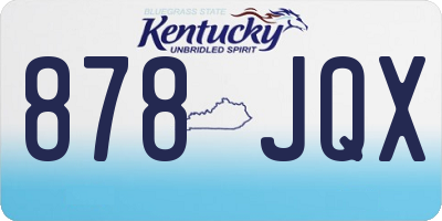 KY license plate 878JQX