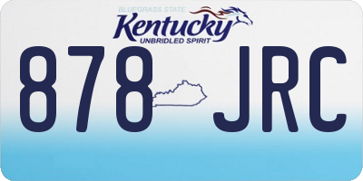 KY license plate 878JRC