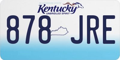 KY license plate 878JRE